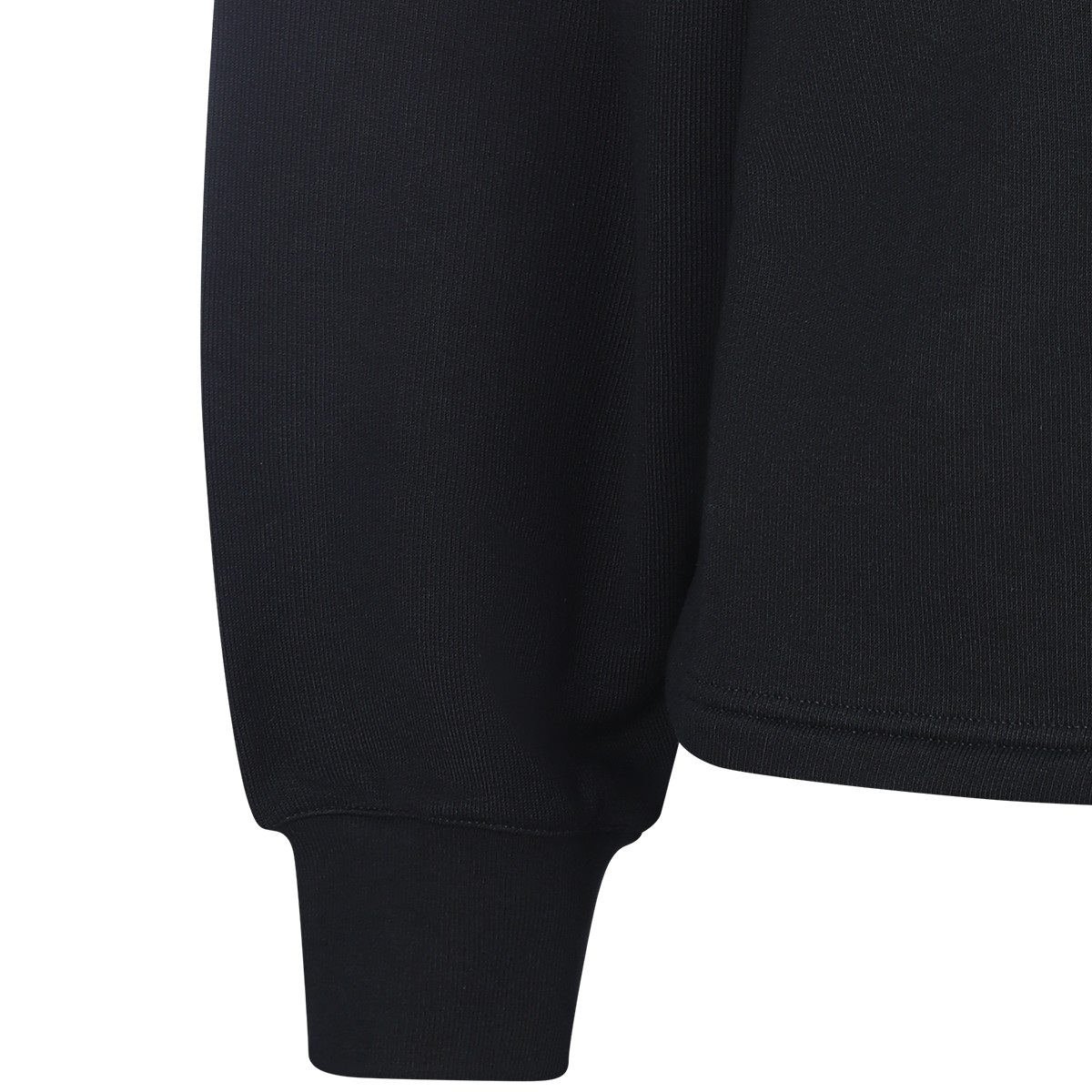 BLACK COTTON SWEATSHIRT