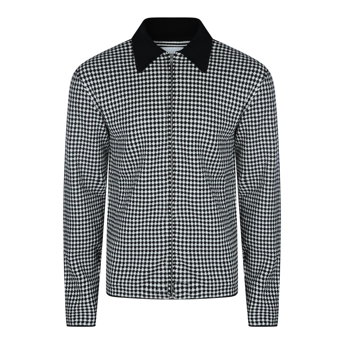 WHITE AND BLACK COTTON SHIRT