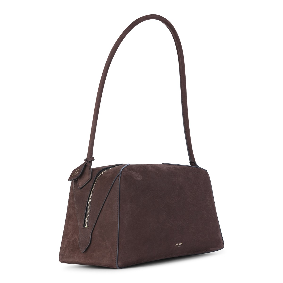 BROWN LEATHER LE BULLDOG SHOULDER BAG