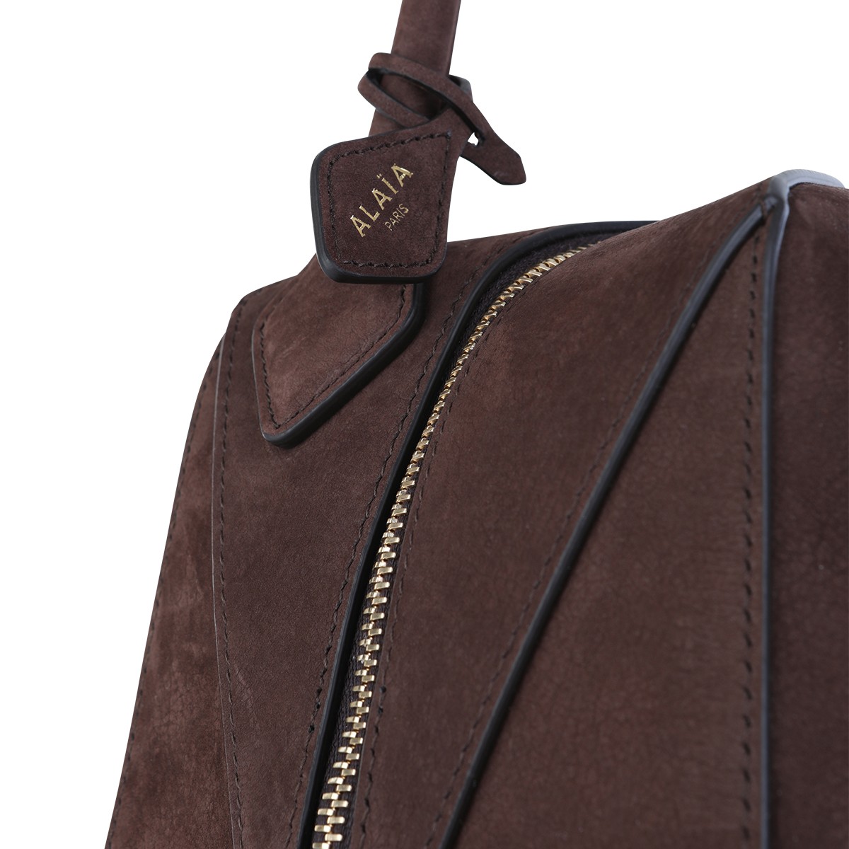 BROWN LEATHER LE BULLDOG SHOULDER BAG