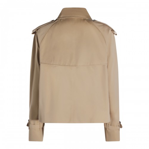 HONEY COTTON CROPPED TRENCH COAT