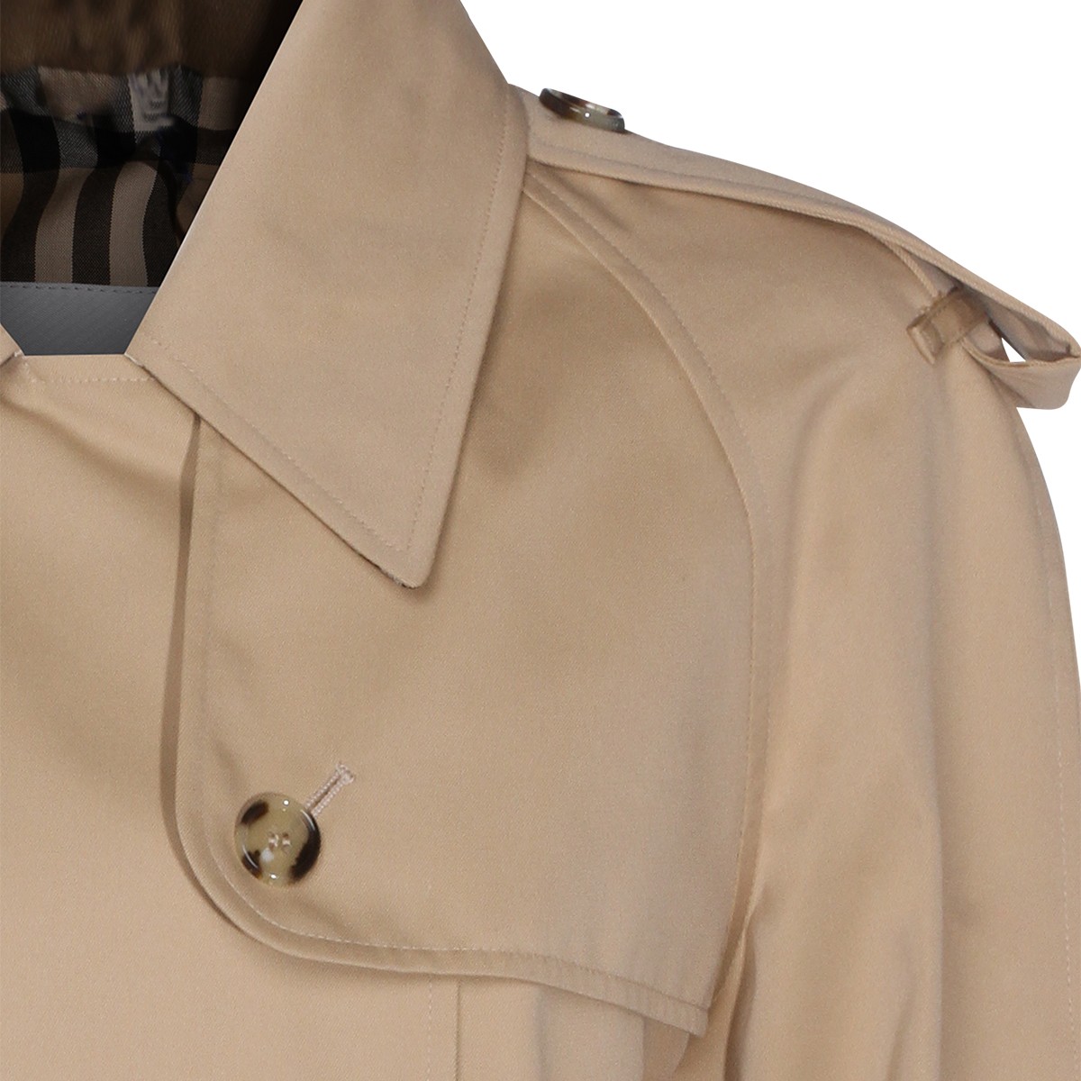 HONEY COTTON CROPPED TRENCH COAT