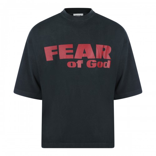 BLACK COTTON T-SHIRT