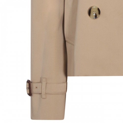 HONEY COTTON CROPPED TRENCH COAT
