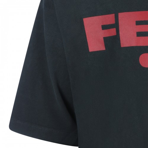 BLACK COTTON T-SHIRT