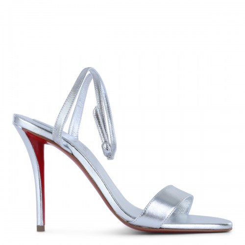 SILVER LEATHER SANDALS