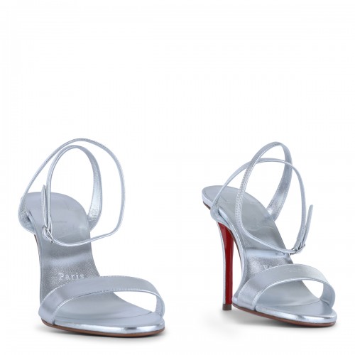 SILVER LEATHER SANDALS