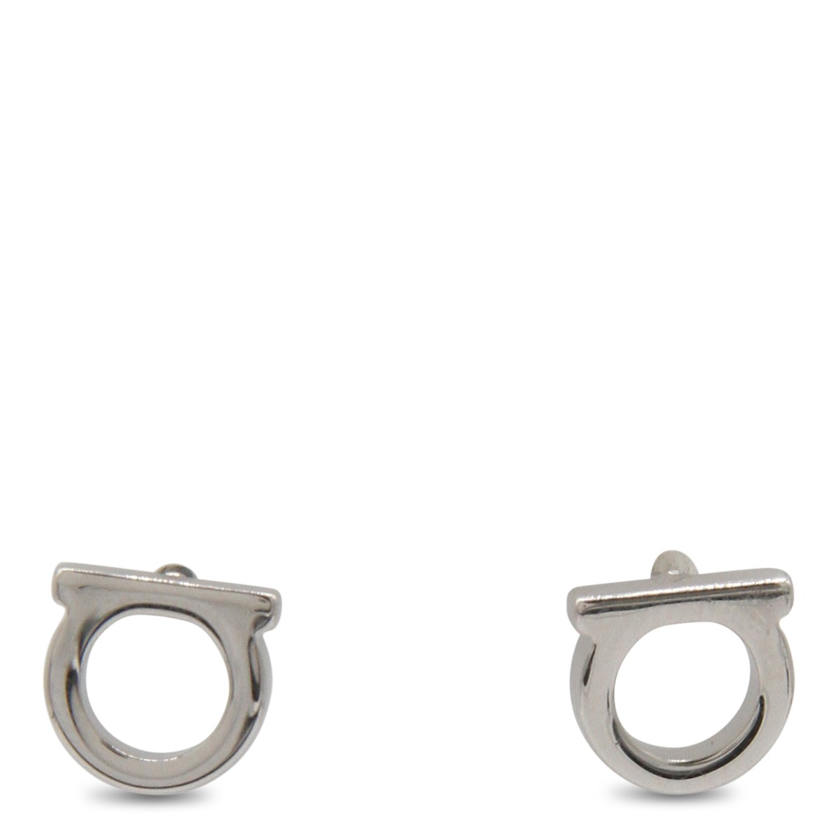 SILVER-TONE BRASS GANCINI EARRINGS