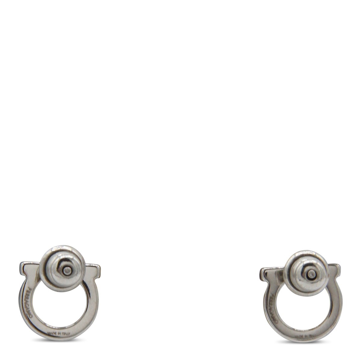 SILVER-TONE BRASS GANCINI EARRINGS