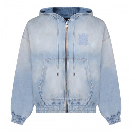 LIGHT BLUE COTTON DENIM JACKET