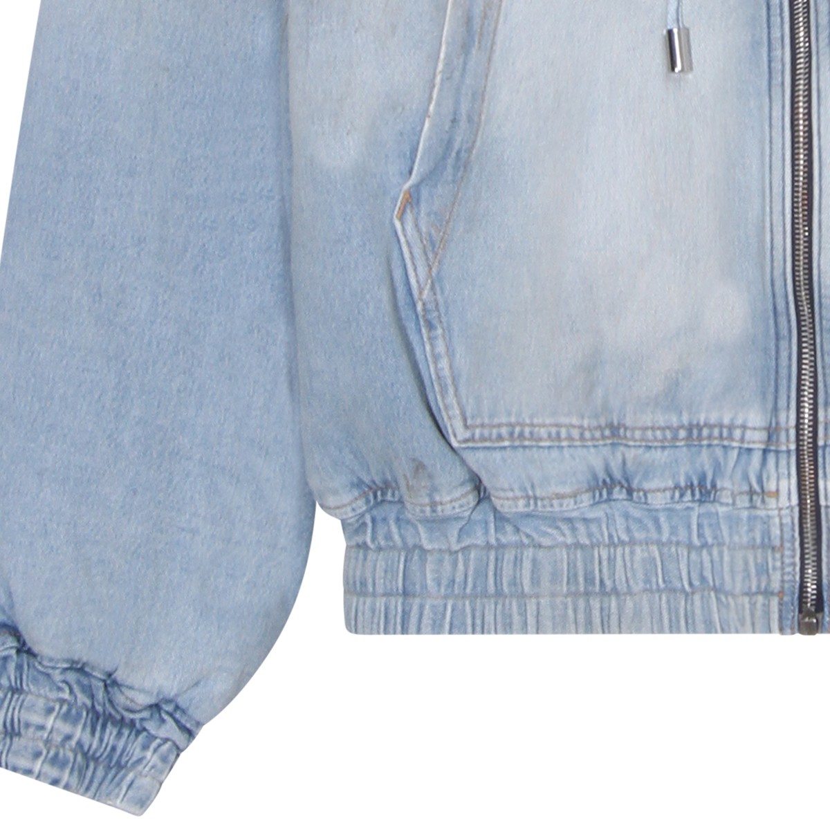 LIGHT BLUE COTTON DENIM JACKET