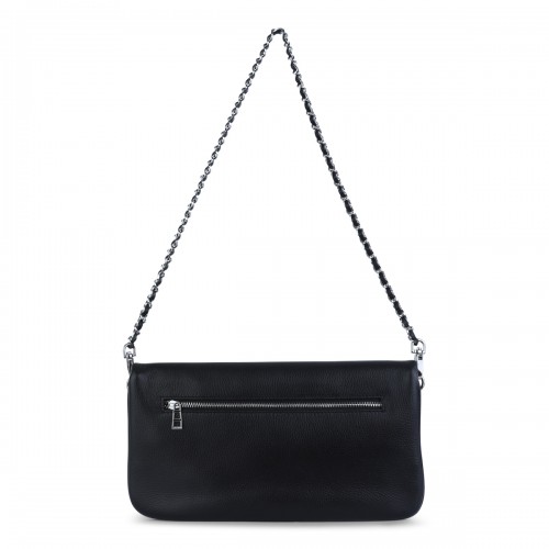 BLACK ROCK GRAFFITI LEATHER SHOULDER BAG