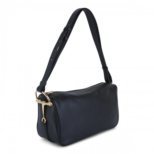 BLACK LEATHER SHOULDER BAG