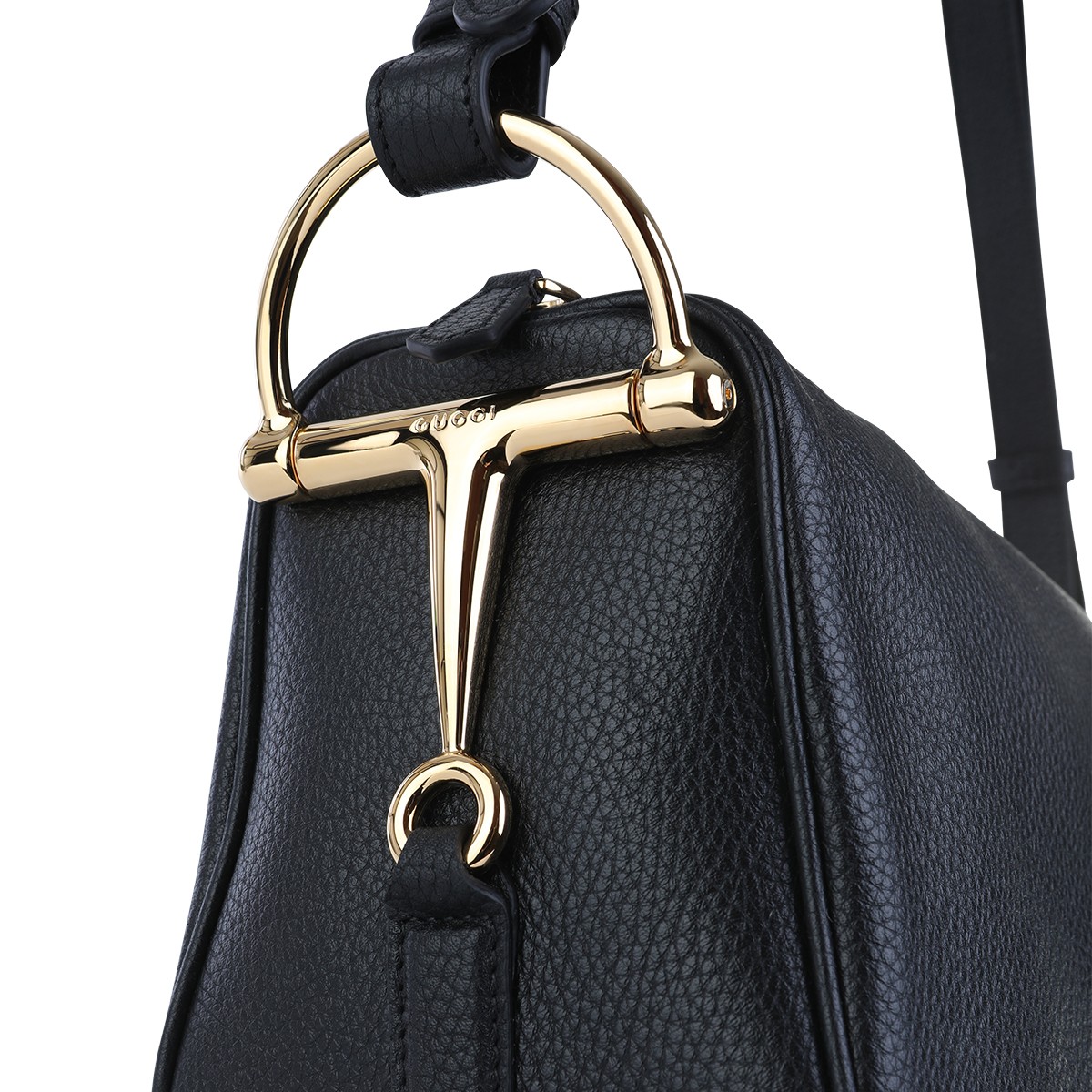 BLACK LEATHER SHOULDER BAG