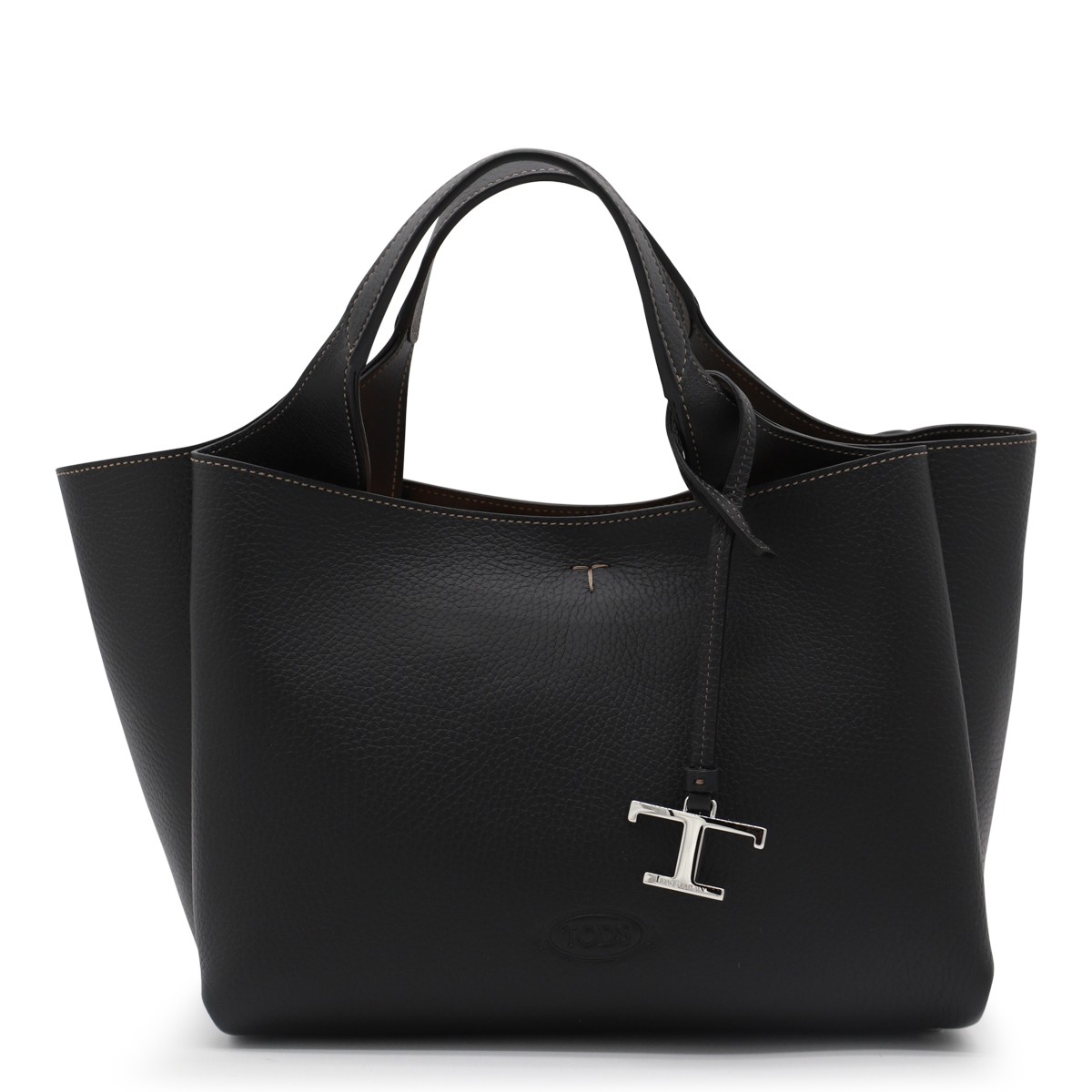 BLACK LEATHER TOTE