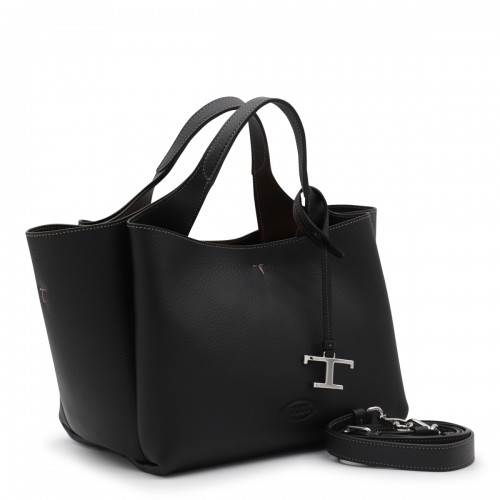 BLACK LEATHER TOTE 2