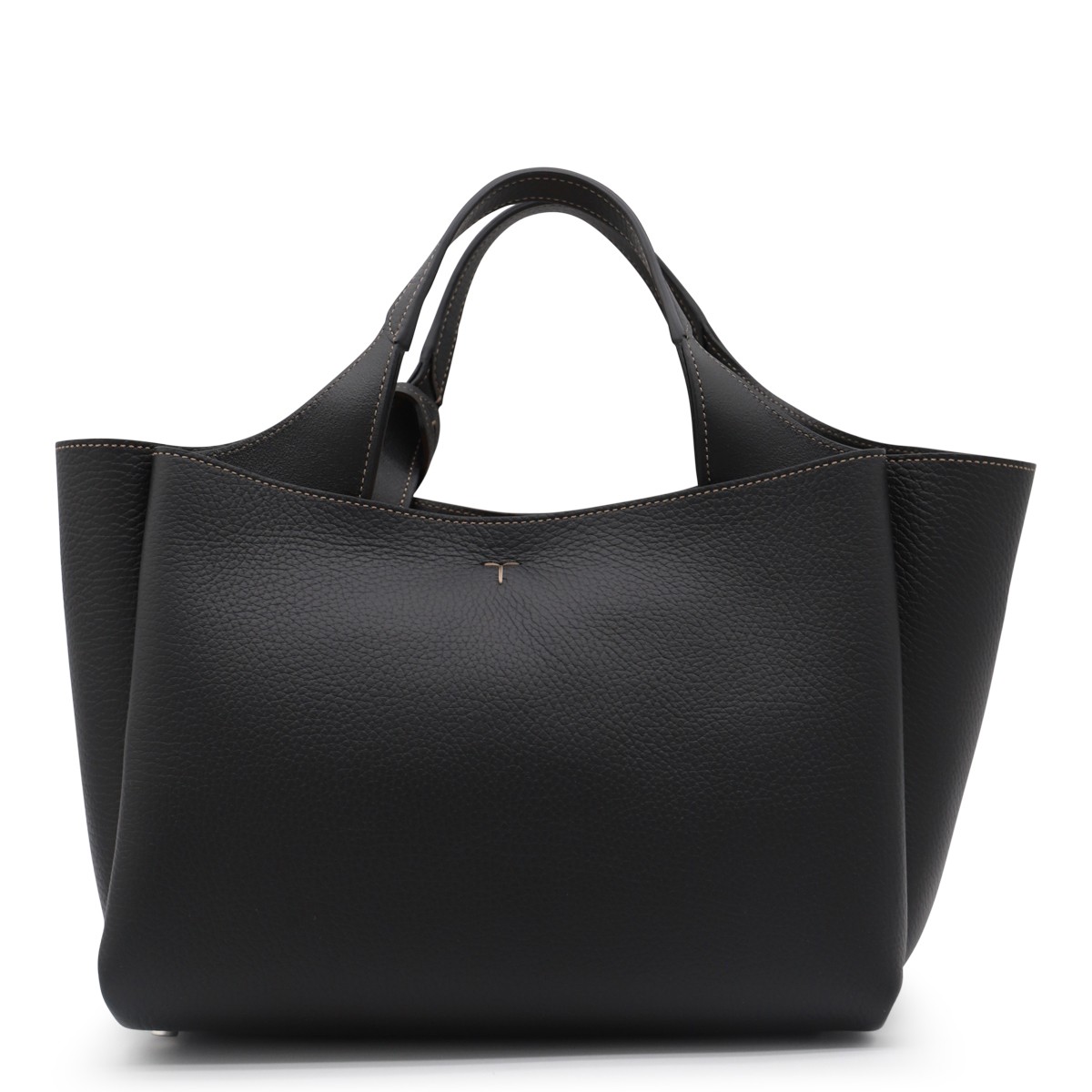 BLACK LEATHER TOTE