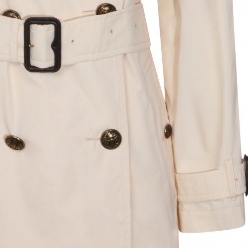 WHITE COTTON TRENCH COAT