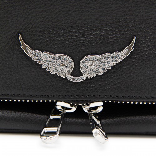 BLACK LEATHER ROCK II SHOULDER BAG