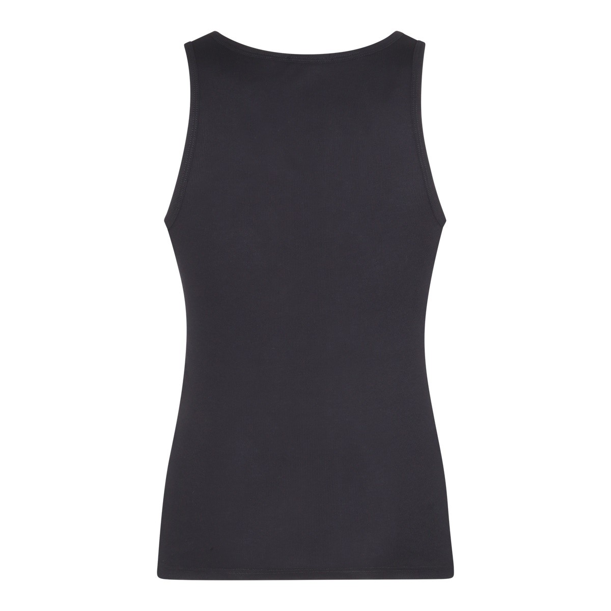 BLACK COTTON BLEND TANT TOP