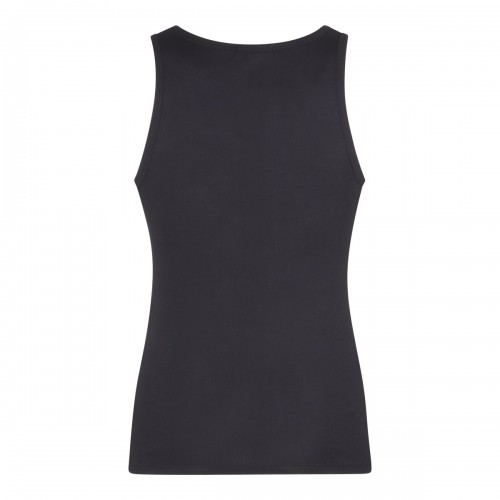 BLACK COTTON BLEND TANT TOP