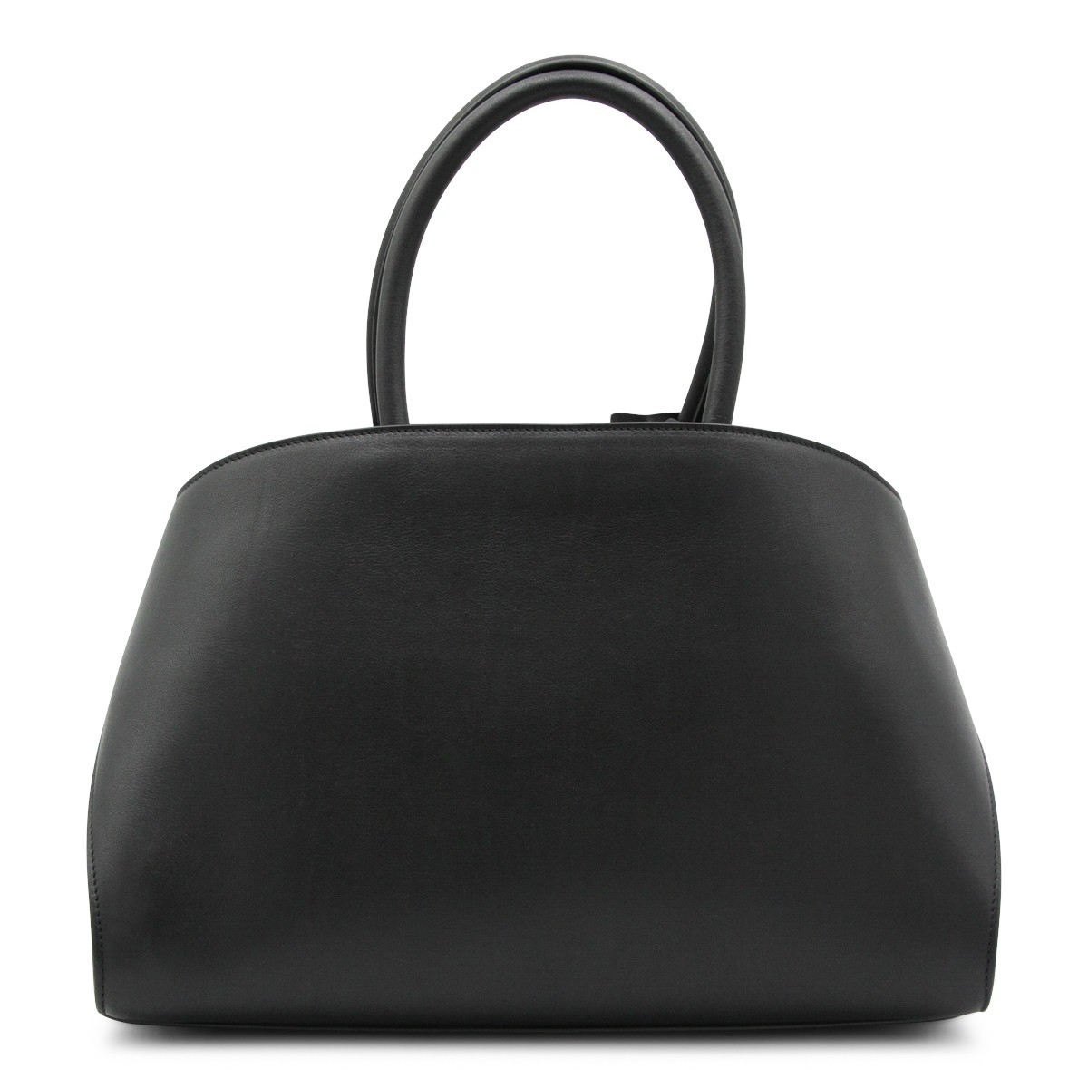 BLACK LEATHER HUG S SHOULDER BAG