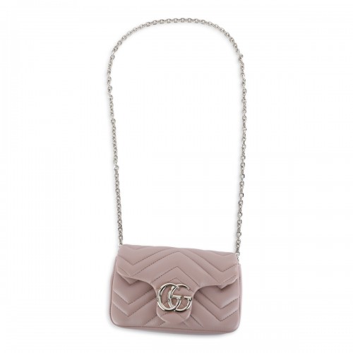 PINK LEATHER MINI MARMONT BAG