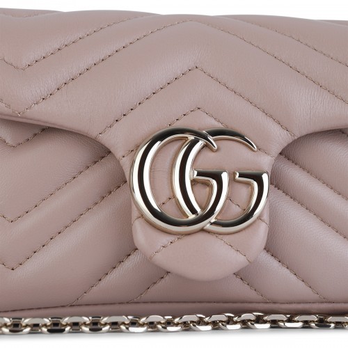 PINK LEATHER MINI MARMONT BAG