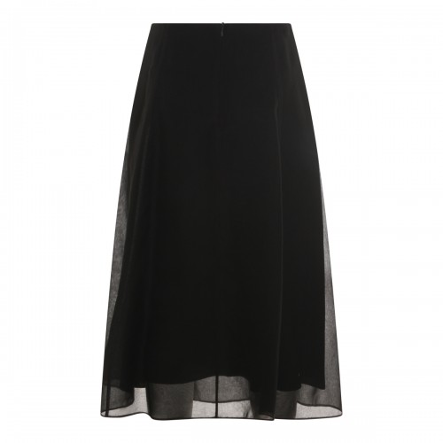 BLACK SILK SKIRT