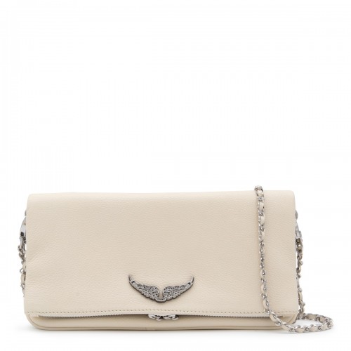 WHITE LEATHER ROCK NANO SHOULDER BAG
