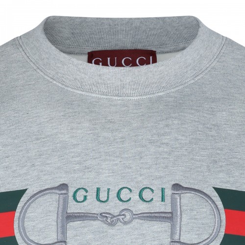 GREY COTTON SWEATSHIRT