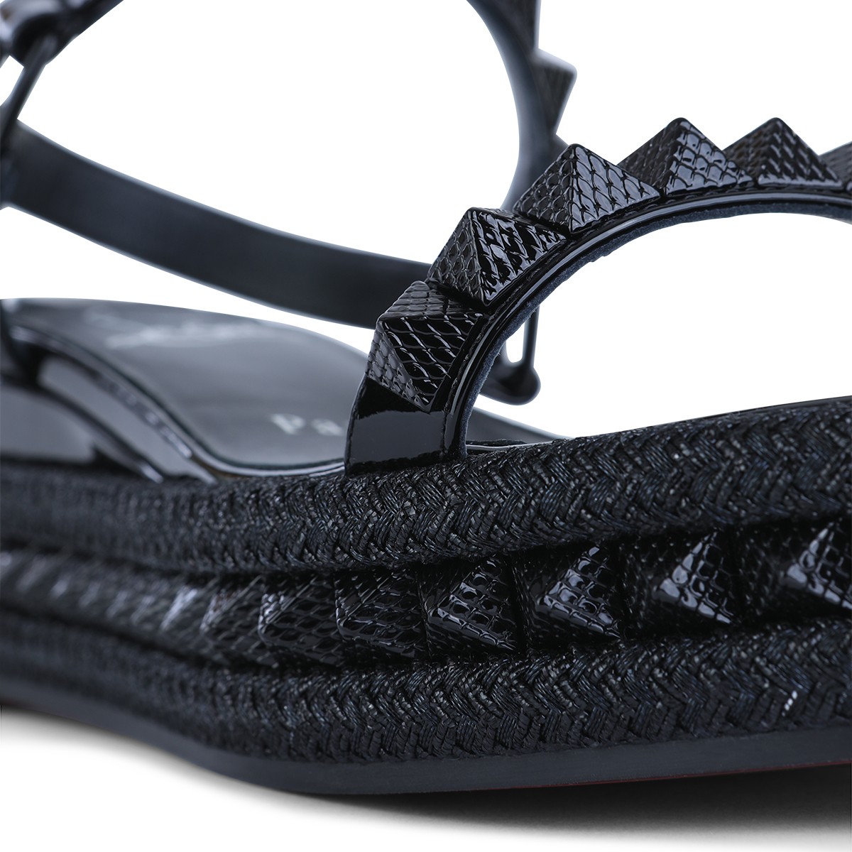 BLACK LEATHER PYRACLOU 60 PATENT...