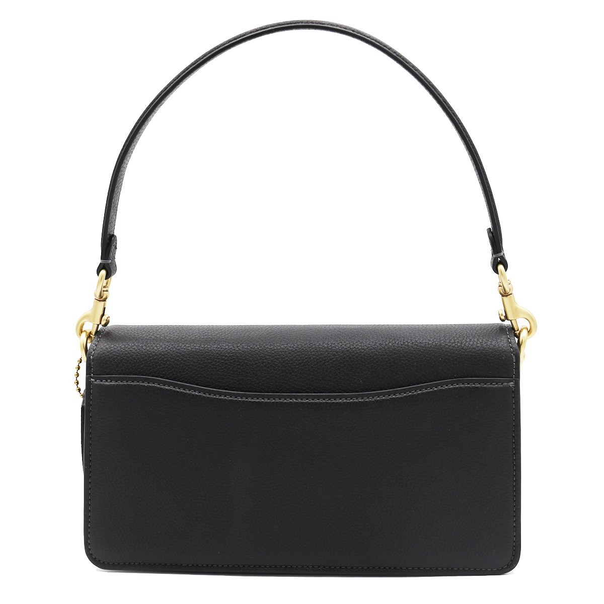 BLACK POLISHED PEBBLE LEATHER TABBY...