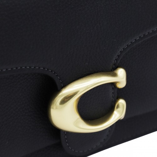BLACK POLISHED PEBBLE LEATHER TABBY SHOULDER BAG 20 REFRESH