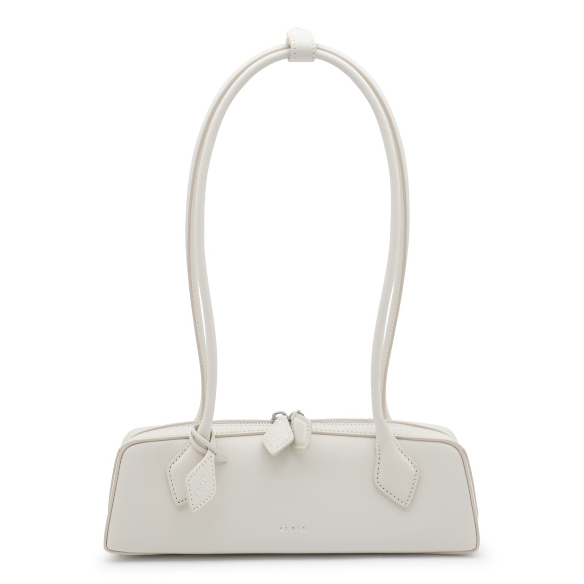 WHITE LEATHER TACKEL SMALL SHOULDER BAG