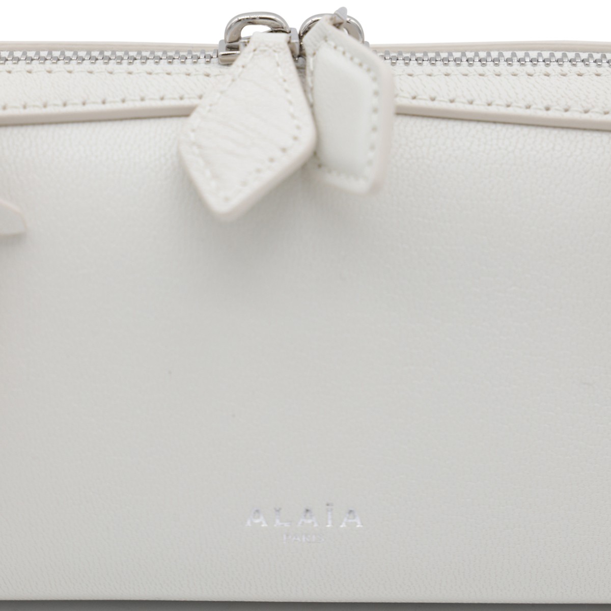 WHITE LEATHER TACKEL SMALL SHOULDER BAG