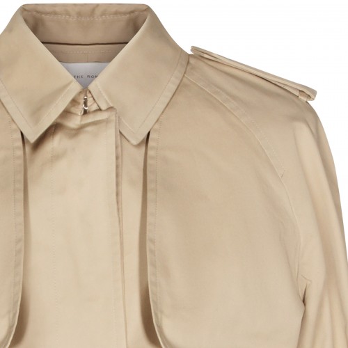BEIGE COTTON TRENCH COAT