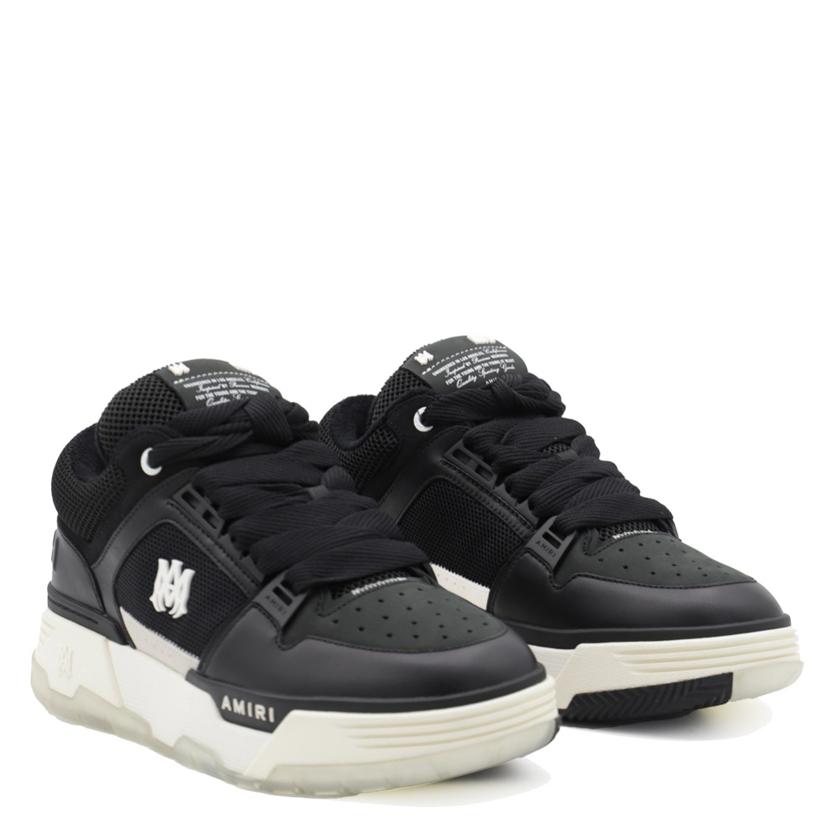 BLACK LEATHER SNEAKERS