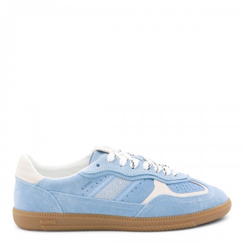 LIGHT BLUE LEATHER SNEAKERS