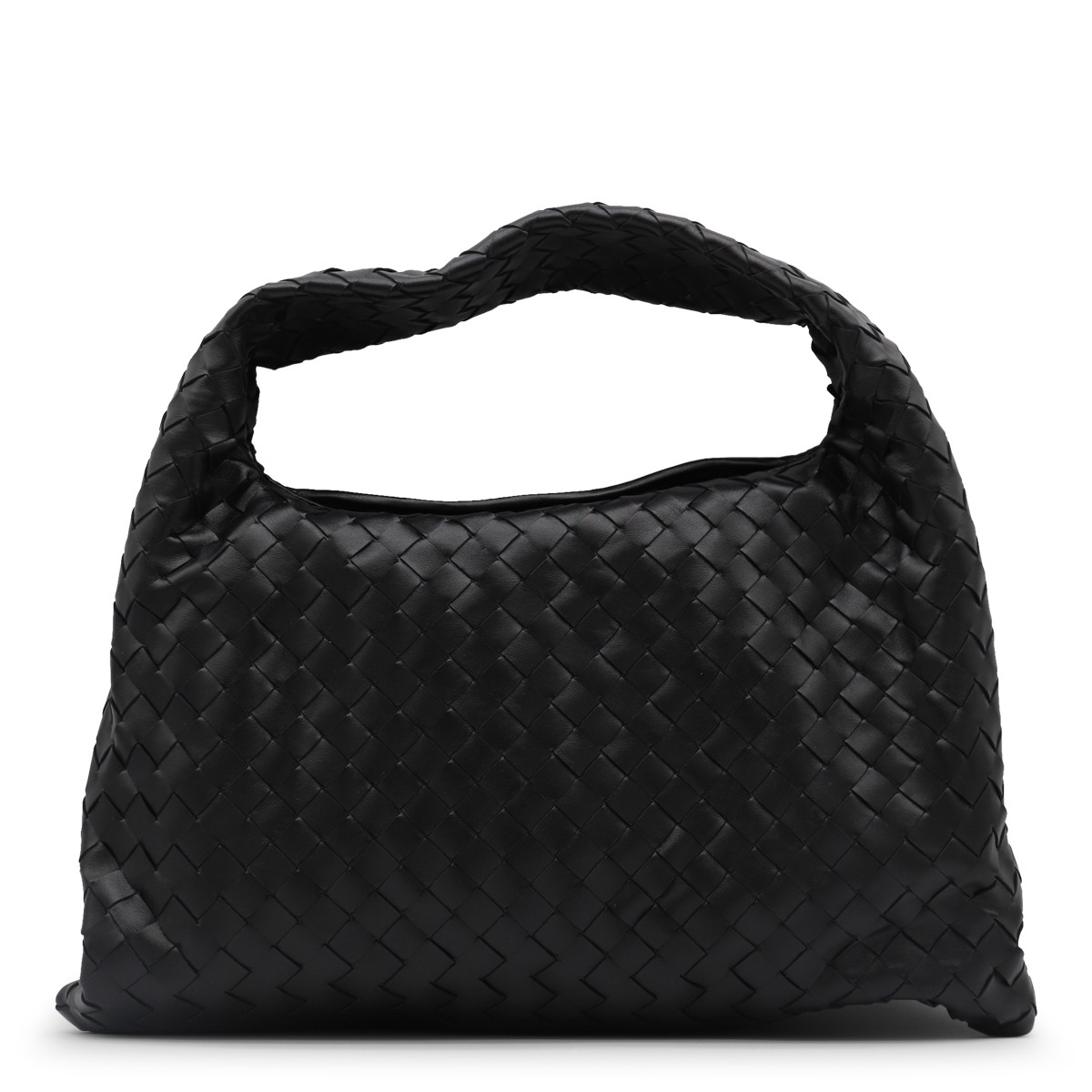 BLACK LEATHER HOP SMALL HANDLE BAG