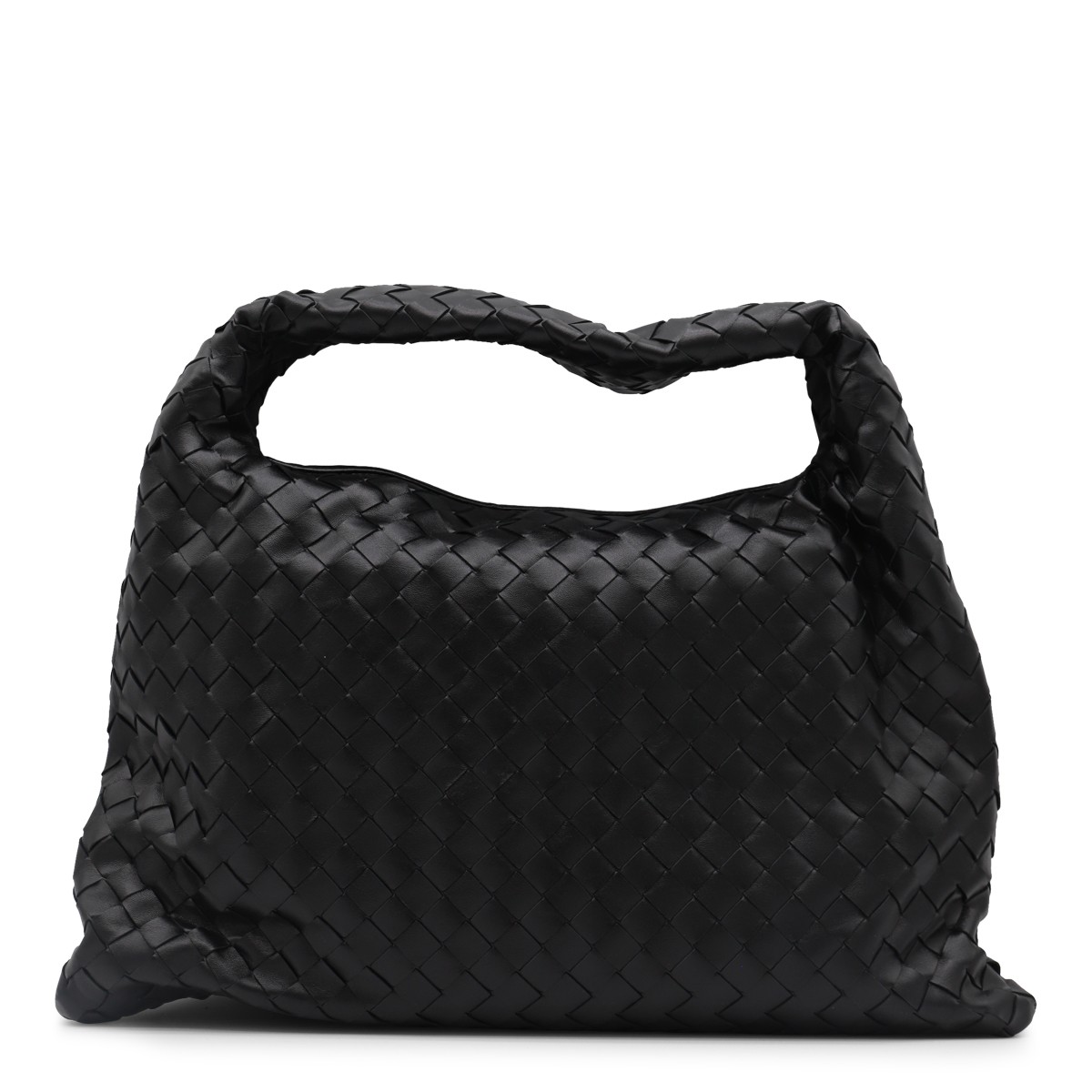 BLACK LEATHER HOP SMALL HANDLE BAG