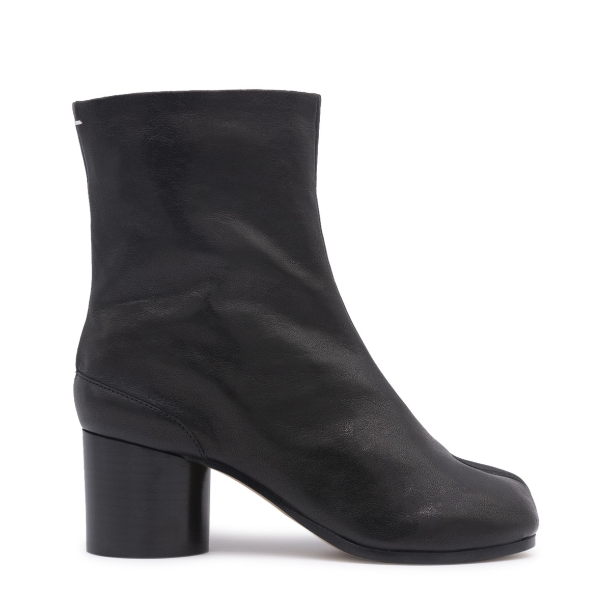 BLACK LEATHER TABI BOOTS