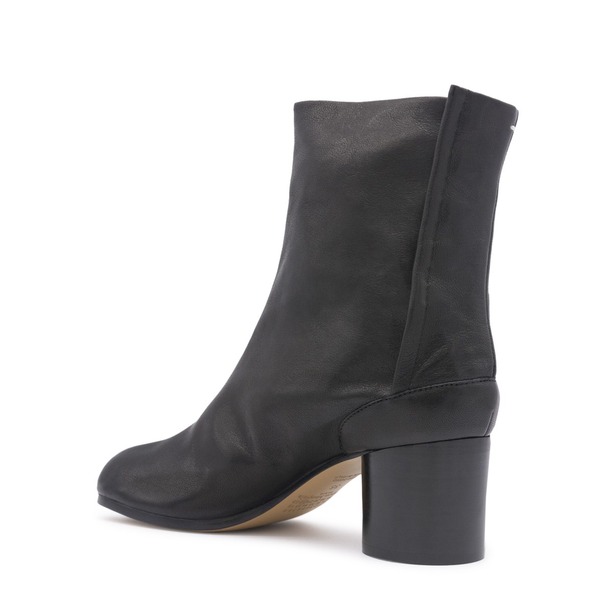 BLACK LEATHER TABI BOOTS