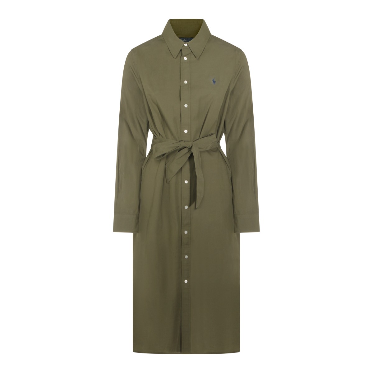 OLIVE COTTON DRESS