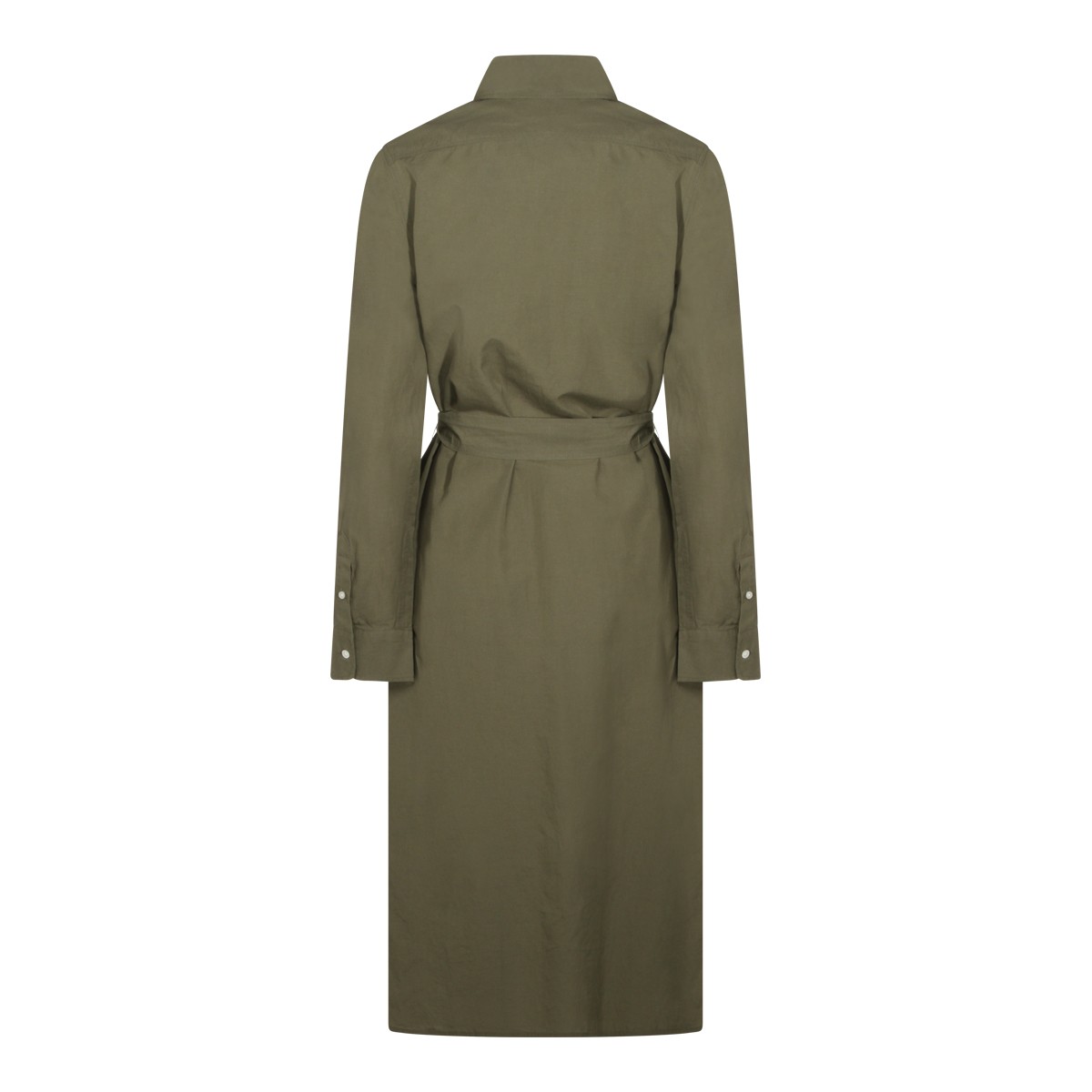 OLIVE COTTON DRESS