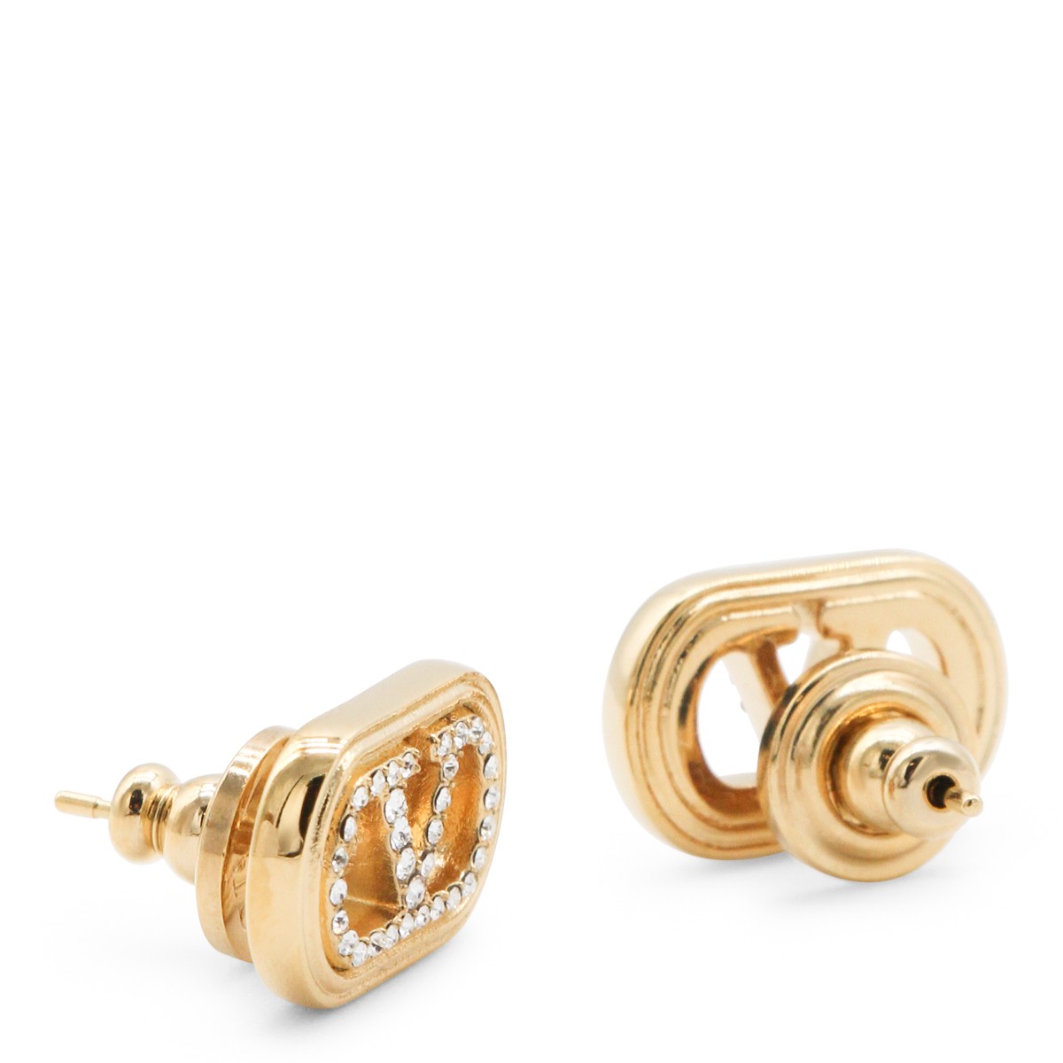 GOLD AND CRYSTAL EARRINGS