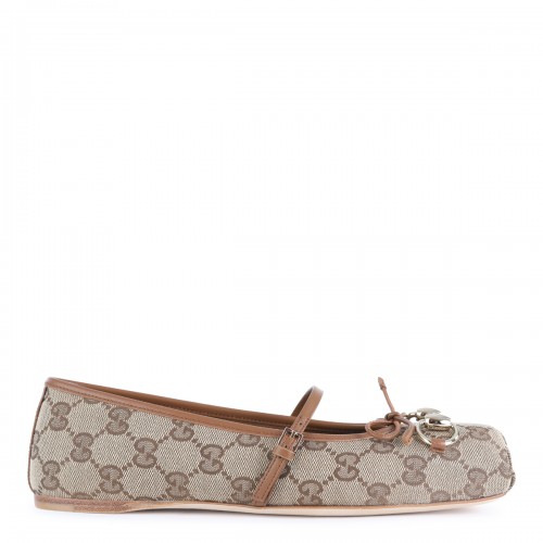 BEIGE BALLERINA FLATS