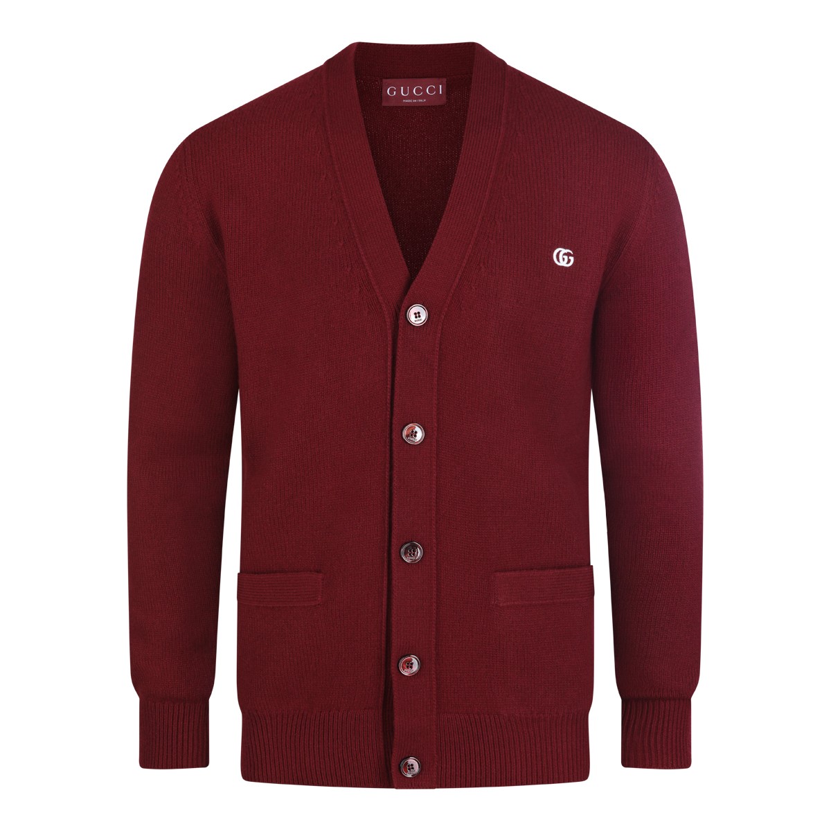 RED WOOL BLEND KNITWEAR