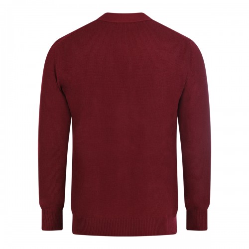 RED WOOL BLEND KNITWEAR 2