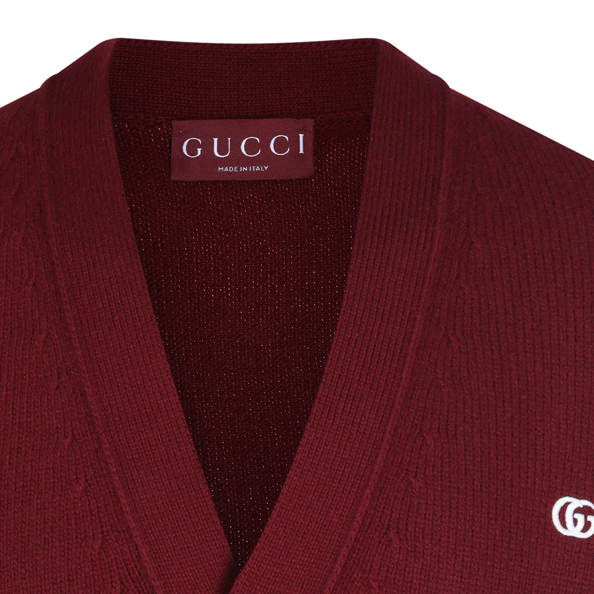 RED WOOL BLEND KNITWEAR